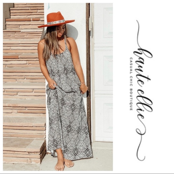 Haute Ellie Dresses & Skirts - Bohemian Gangsta Printed Tank Maxi Dress